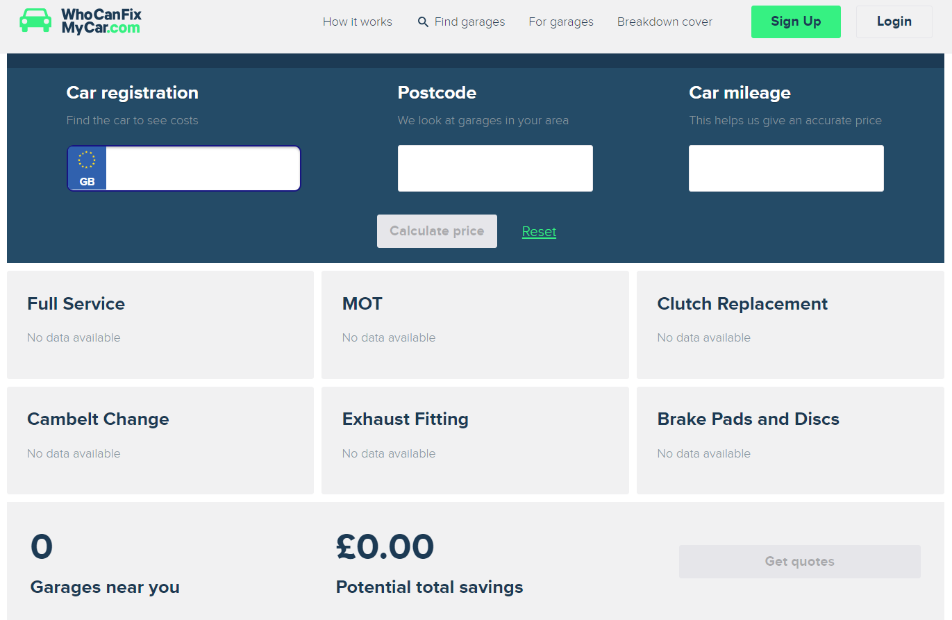 MOT cost calculator The Garage and MOT Magazine